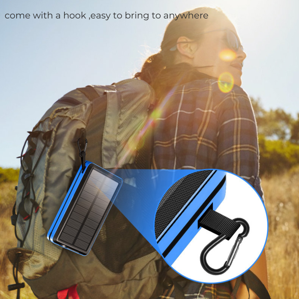 30000 mAh Solar Power Bank Wireless Charger with custom logo - image 7