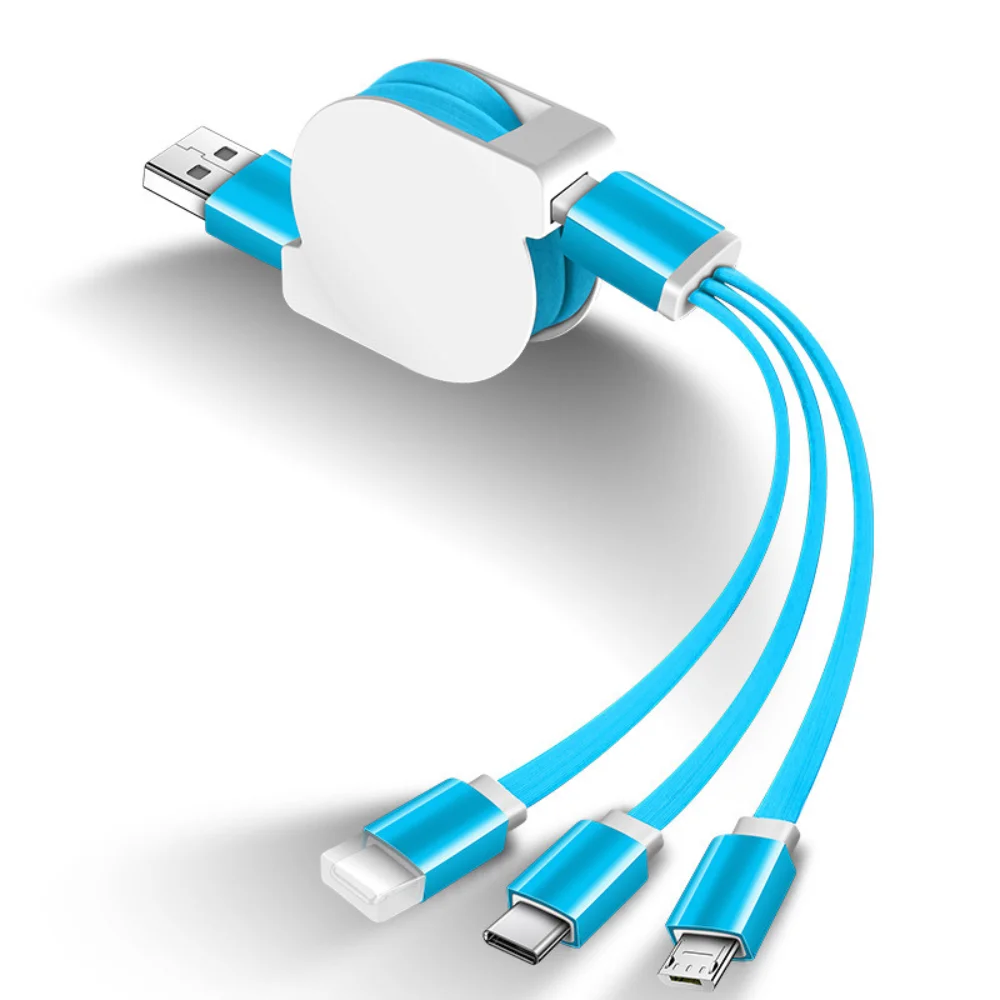 Retractable 3-in-1 Fast Charging Cable with custom logo - image 7