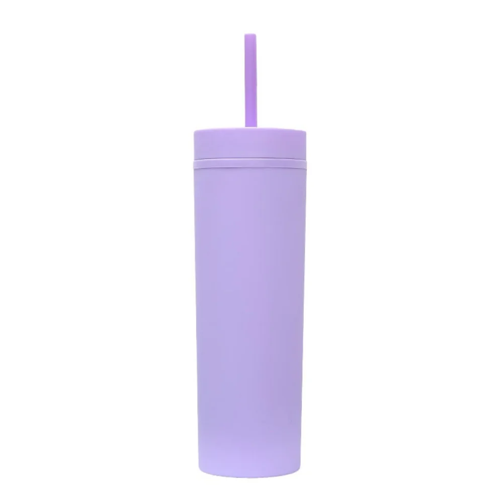 16oz Skinny Acrylic Tumbler with Lid and Straw with custom logo - image 7
