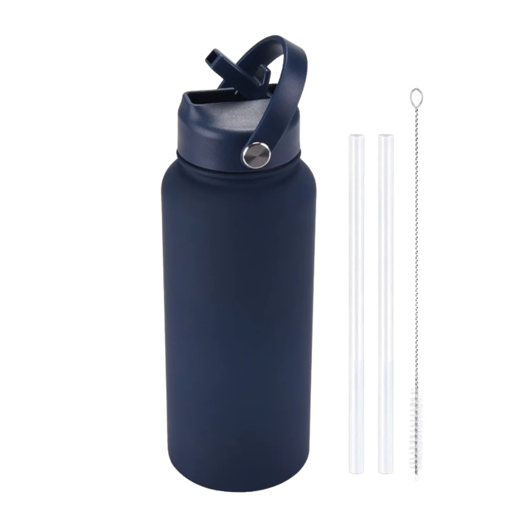 Stainless Steel Sports Bottle with Handle and Straw with custom logo - image 7