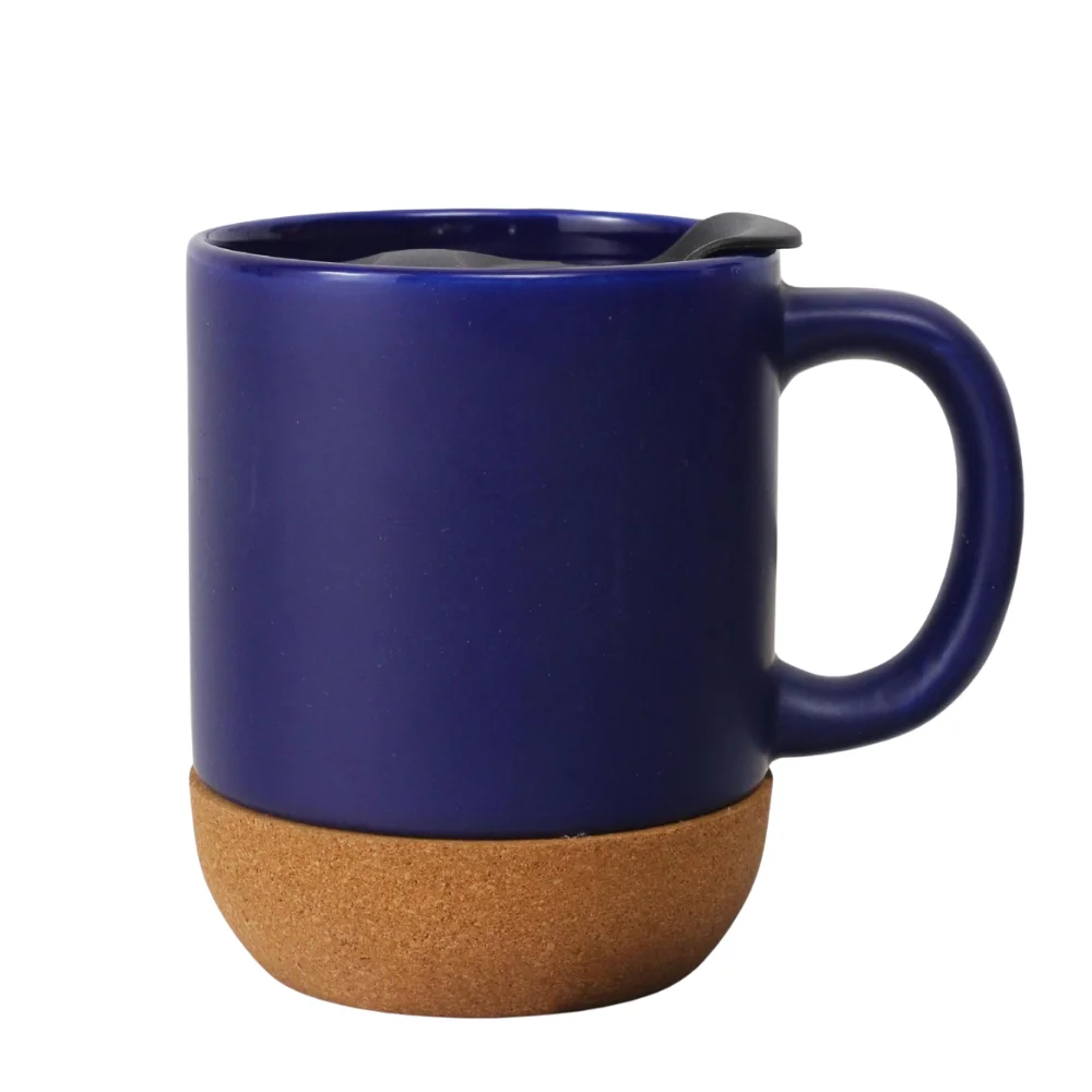 12oz Ceramic Coffee Mug with Cork Base with custom logo - image 6