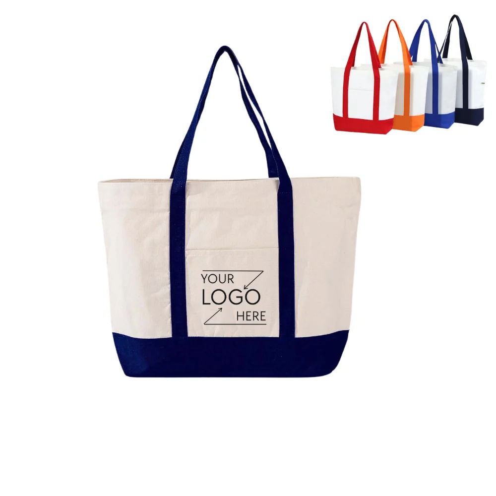 Custom Canvas Boat Tote Bag with logo - promotional product
