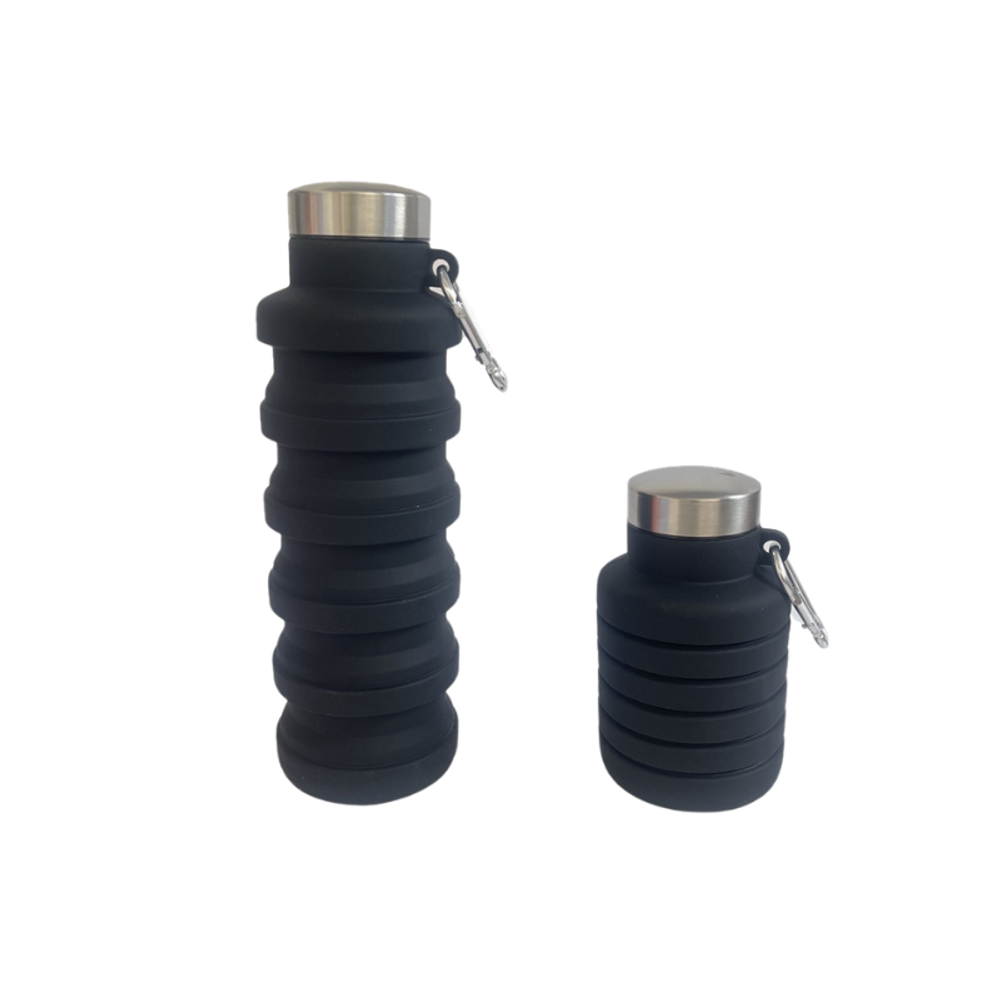 ​Silicone Collapsible Water Bottle with Carabiner with custom logo - image 7