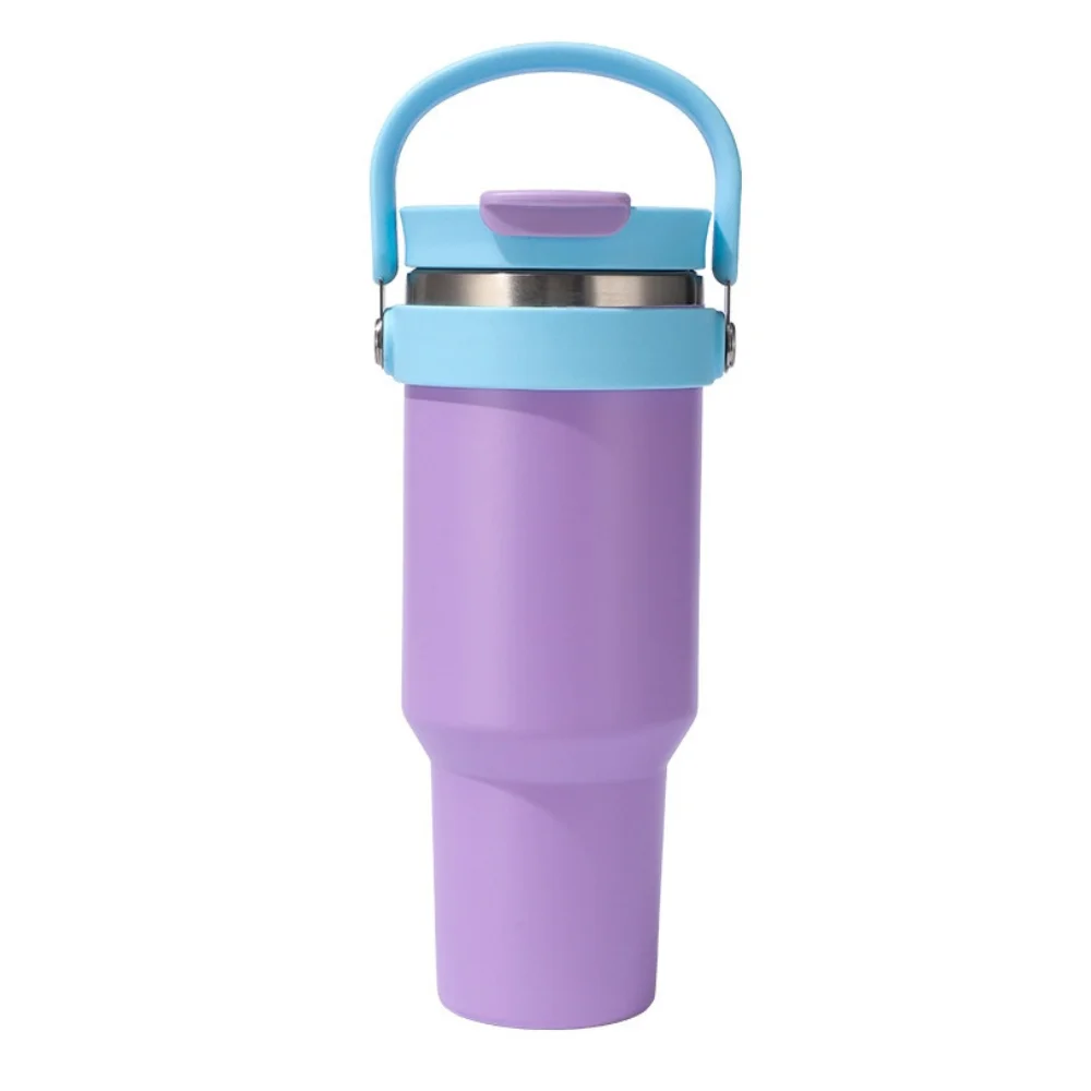 40 oz Stainless Steel Insulated Bottle with Handle and Straw with custom logo - image 7