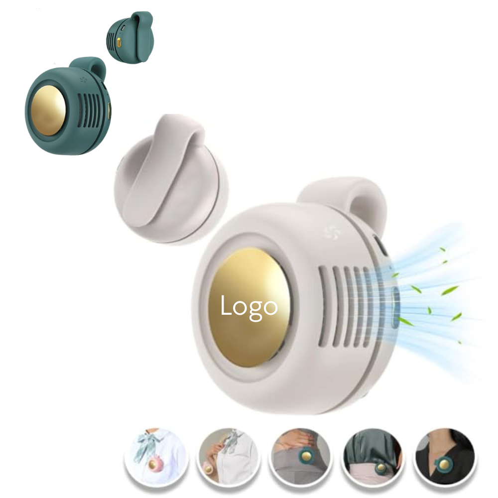 Custom Portable Clip On Fan with logo - Tech promotional product